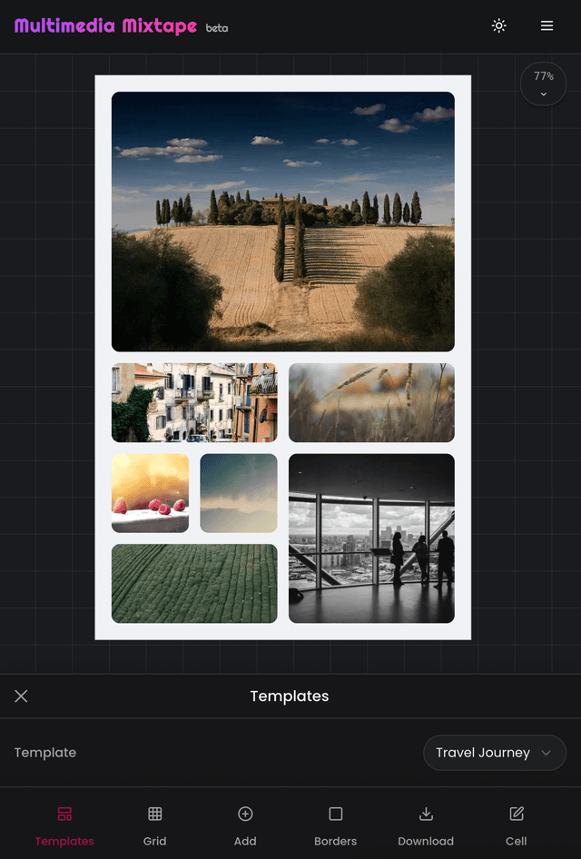 Multimedia Mixtape Mobile App Screenshot