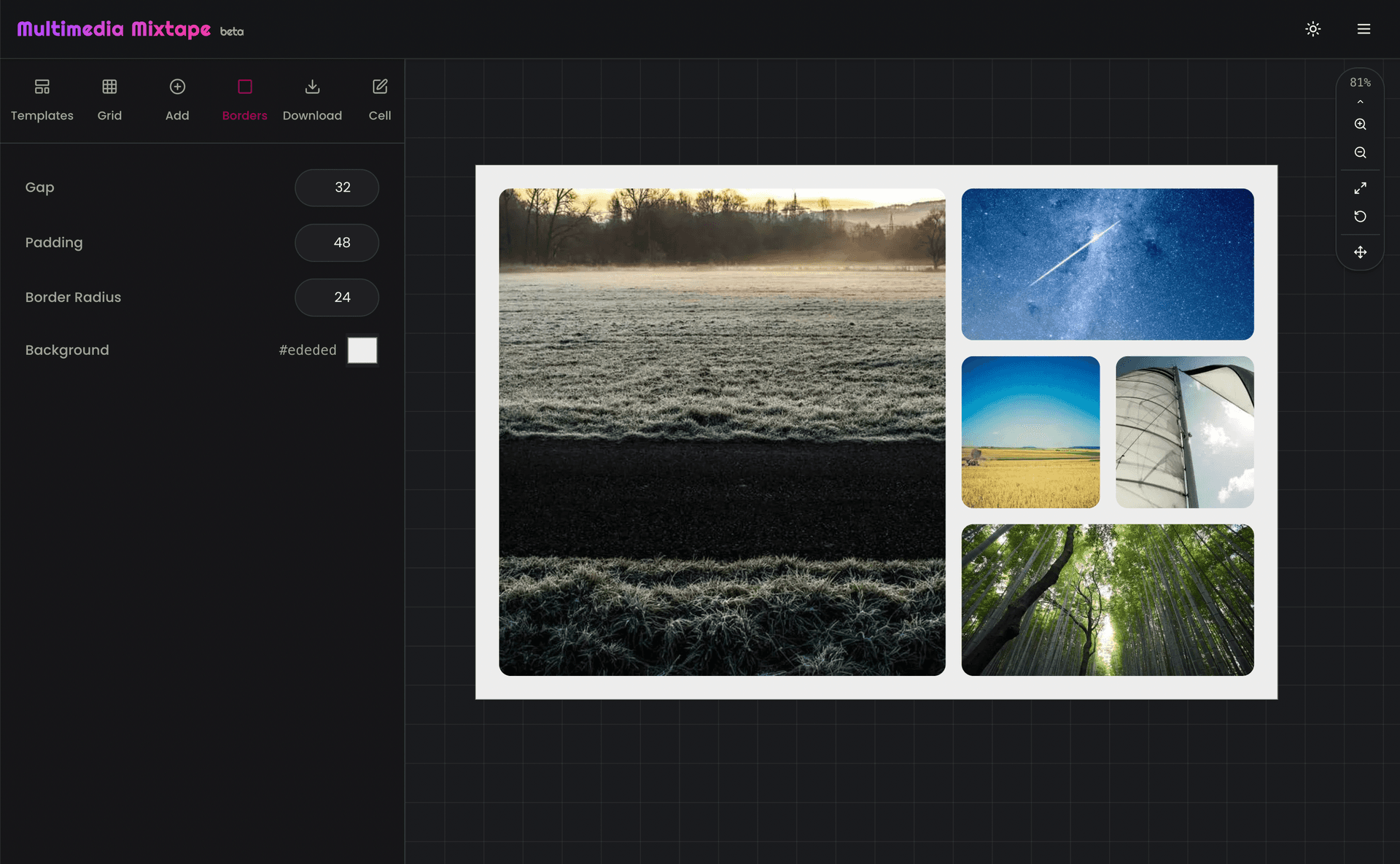 Multimedia Mixtape Desktop App Screenshot